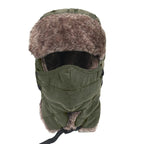 Winter Windproof Thermal Hat Ski Hunting Ear Flaps Cap with Removable Face Mask