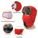 Winter Windproof Thermal Hat Ski Hunting Ear Flaps Cap with Removable Face Mask