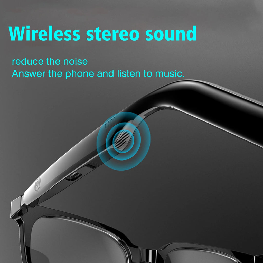 Smart glasses, intelligent noise reduction, can answer/make calls, touch voice assistant, unisex, blue light blocking glasses