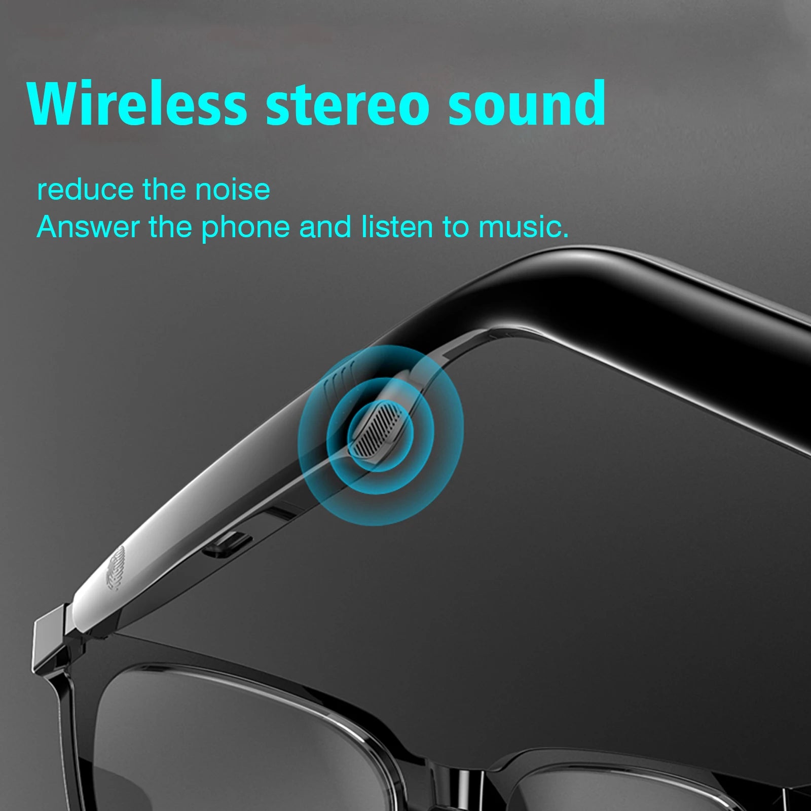 Smart glasses, intelligent noise reduction, can answer/make calls, touch voice assistant, unisex, blue light blocking glasses