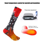 5000mAh Rechargeable Heated Socks for Men Women Washable Electric Thermal Warming Socks with Aiwei APP Remote Control for Winter