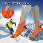 Unisex Battery Heated Socks Breathable 3 Level Temperature Rechargeable Heated Socks Cozy Cold-Proof for Camping Fishing Cycling