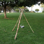 Portable Outdoor Barbecue Tripod Hanging Rack
