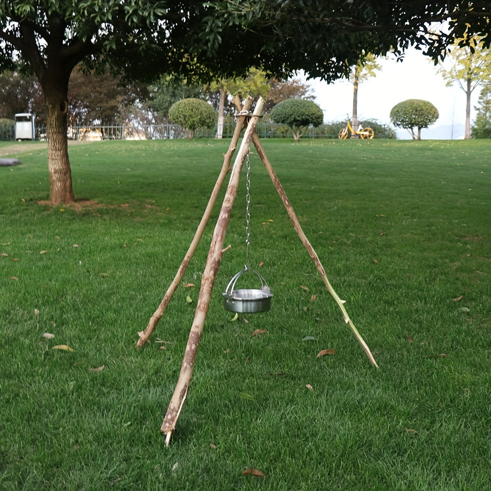 Portable Outdoor Barbecue Tripod Hanging Rack
