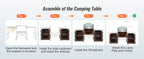 SucceBuy Camping Kitchen Table Folding Outdoor Cooking Table w/Storage Carrying Bag Aluminum Cook Station